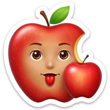android eating apple sticker