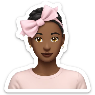 Coquette bow light pink sticker