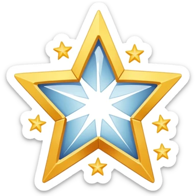 Generate me like a broken star in half or maybe three pieces but so people still can see it’s a star lie make it white outline and empty inside and same thing with a star make two emojisi meant a broken star and white out lune sticker