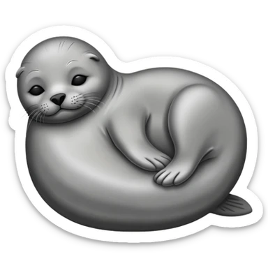 Seal sleeps sticker