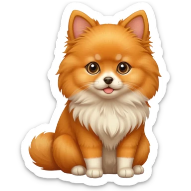 pomeranian cat sticker