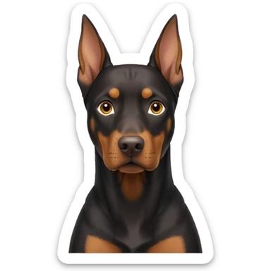 Dobermann european uncropped sticker
