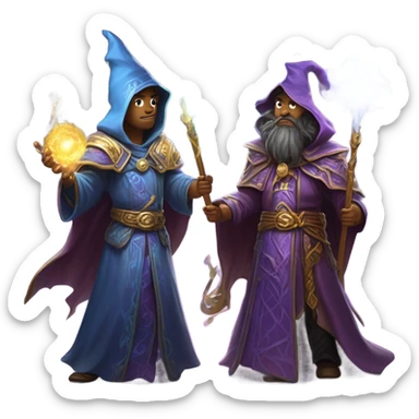 Magnificent wizard fight sticker