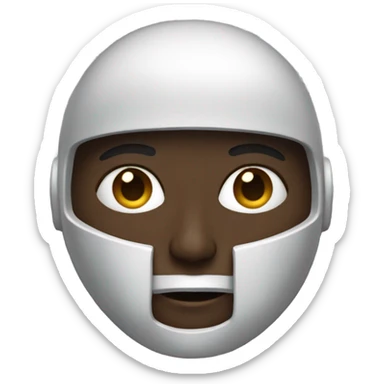  person half droid with laser and dark skin sticker