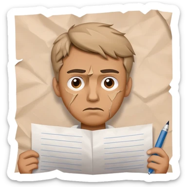 A man hardly stamping a perfect score test sticker