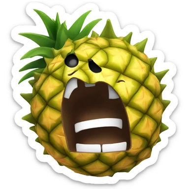 pineaple which is rage quitting sticker