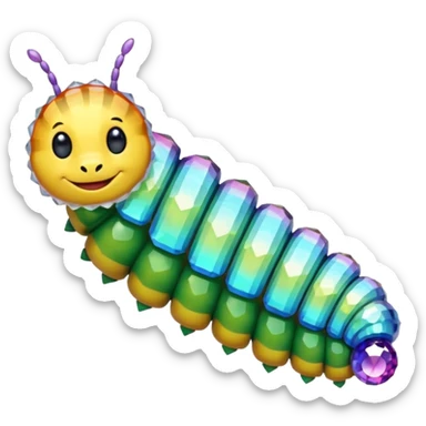 Swarovski caterpillar sticker