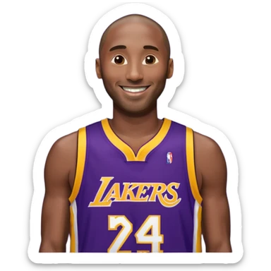 kobe in his lakers jersey number 24 sticker