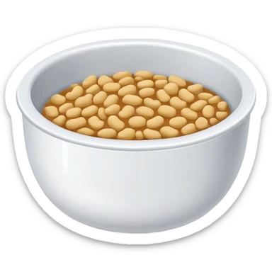 SMALL CATFOOD BOWL WITH WHITE KIBBLE sticker