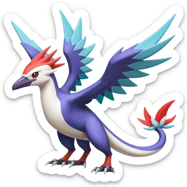 Silvally-Latios-Latias-Nargacuga-Noivern-fusion-Fakémon-Pokémon-creature (full body) sticker