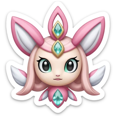 Meloetta-Diancie-Palkia-Amaura-Aurorus-aesthetic-fusion sticker