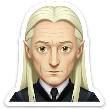 Jason Isaacs is Lucius Malefoy in harry potter, no wrinkles sticker