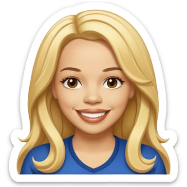 Faith Evans with long blonde hair sticker