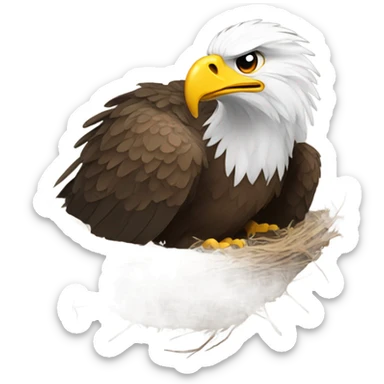 Eagle in a nest sticker