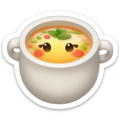 kawaii soup sticker