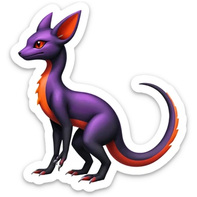 Shiny Salandit-Umbreon-Quilava-Fakémon-hybrid-creature (full body)  sticker