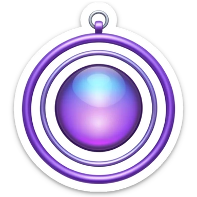 glitter purple amulet sticker