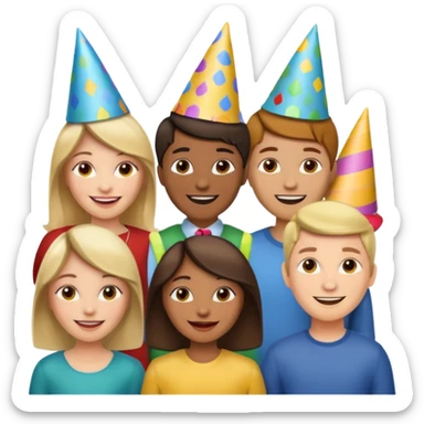 lets party word sticker