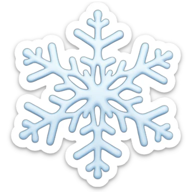 Melting snowflake sticker