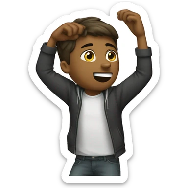 Jeune homme qui fait un DAB sticker