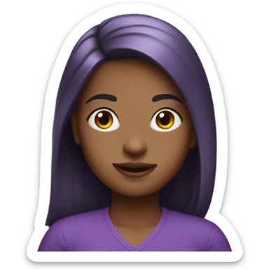 Girl in purple tops sticker