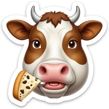 Kek yiyen inek sticker
