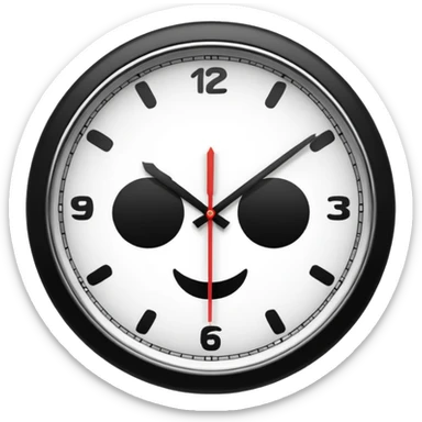 analog clock sticker