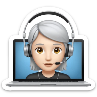 Laptop with Video Call on it sticker