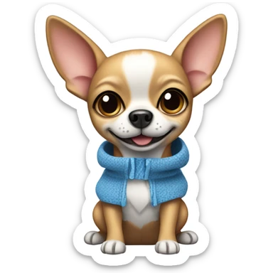 Chihuahua wearing a stich costume  sticker