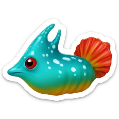 Cardinal earring sea slug sticker