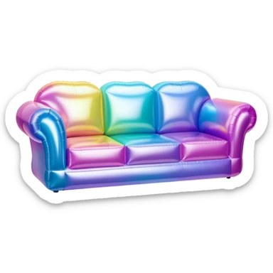 90’s Sparkly inflatable couch sticker