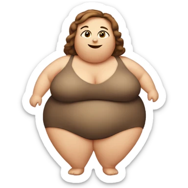 Big belly woman sticker