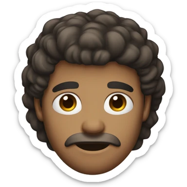 hombre adulto, ojos azules, pelo castaño oscuro, sin barba sticker