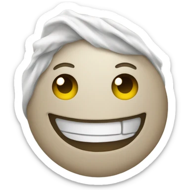 Happy face after finishing cleaning sticker