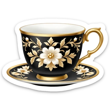victorian teacup sticker