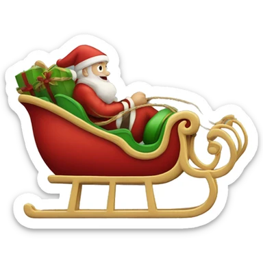 Santa's sleigh sticker