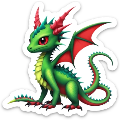 Punk’ish Edgy Badass Dark Gothic Flygon-Aurorus-Amaura-Hybrid-Creature sticker