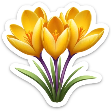 yellow crocus sticker