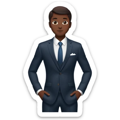 silhouette of a man in a graceful pose posing for the camera sticker