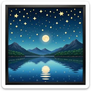 arkansas lake in the night sticker