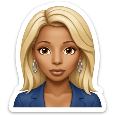 Mary J Blige with long blonde hair sticker