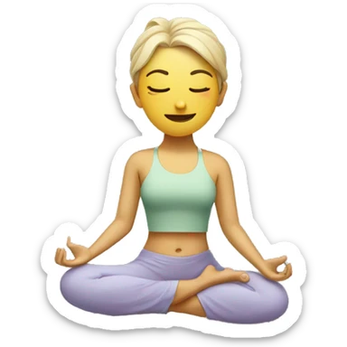 Balancing Lotus doing yoga sticker