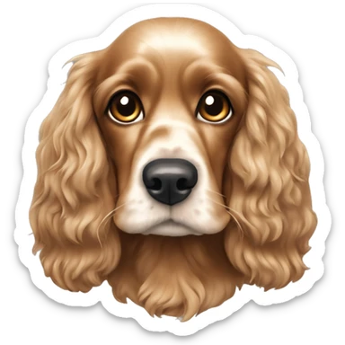 Cocker spaniel with it looking back with it but facing me sticker