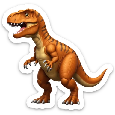 A t-rex with a big arm sticker