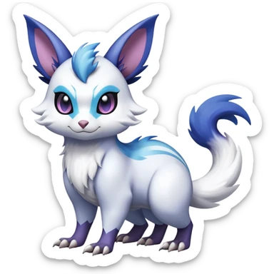 ShinyFurret-Absol-Noibat-Noivern-Hybrid (Full body) sticker