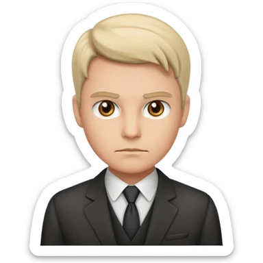 Thinking image in professional look sticker