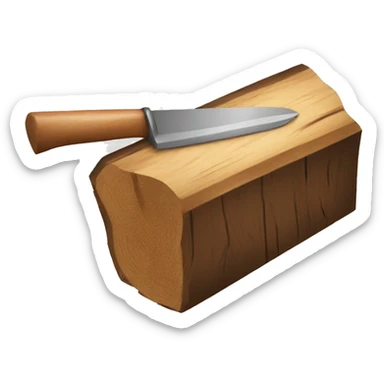 wood choping sticker