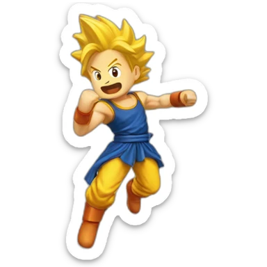 Bûcheron énervé qui se transforme en super sayen sticker