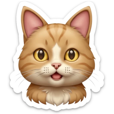 A very cute cat that got shocked from electricity sticker