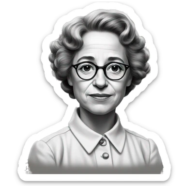 portrait of hannah arendt, young sticker